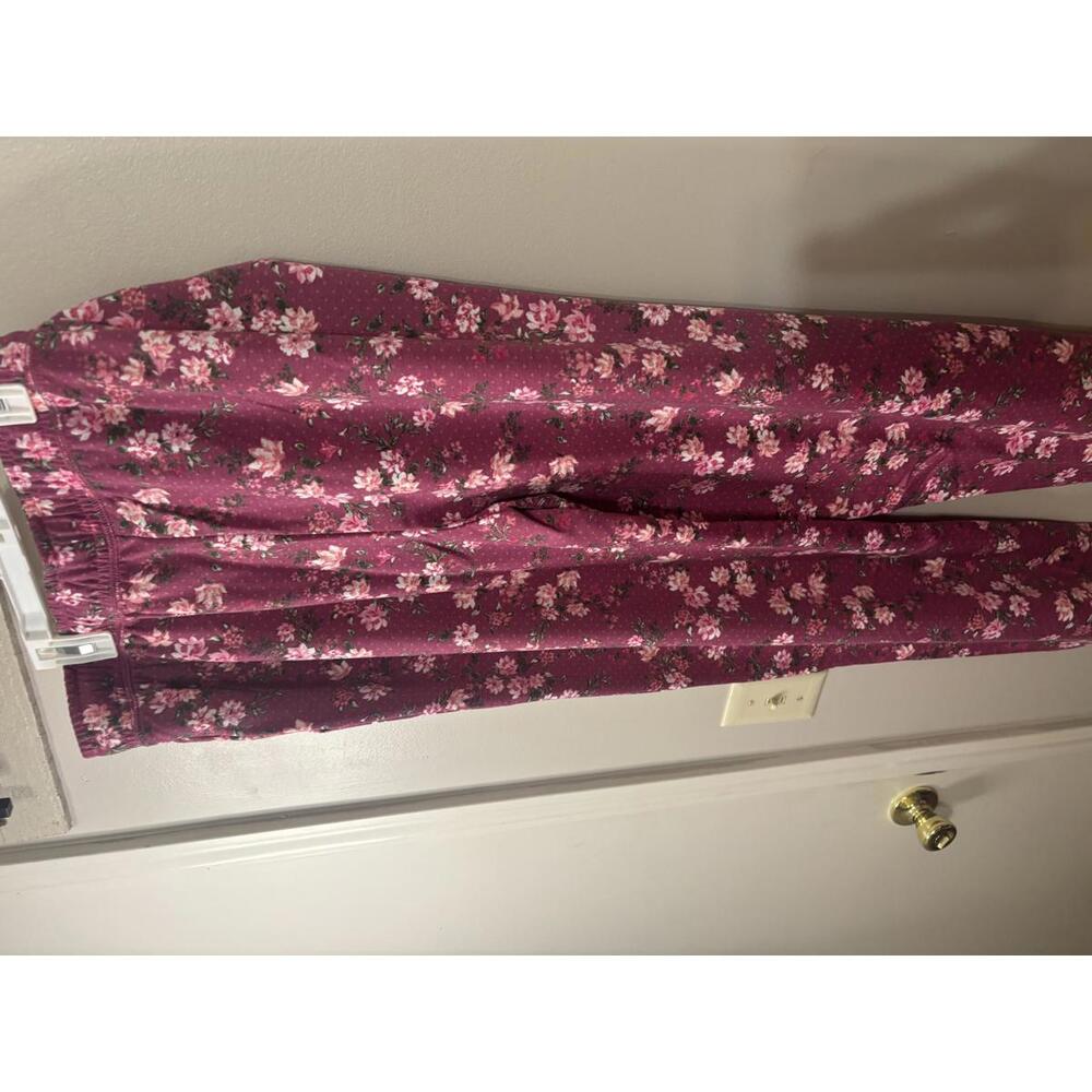 Lacey Chabert Floral Print Lounge Pants with Drawstring - Picture 4 of 6